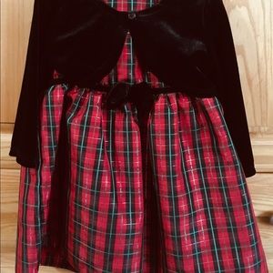 Toddler girl dress 18m holiday shrug set VGUC!